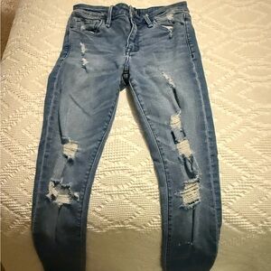 Abercrombie- Stylish Blue Distressed Women's Jeans